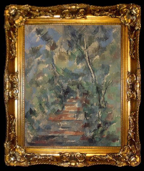 framed  Paul Cezanne Forest scene, ta009-2